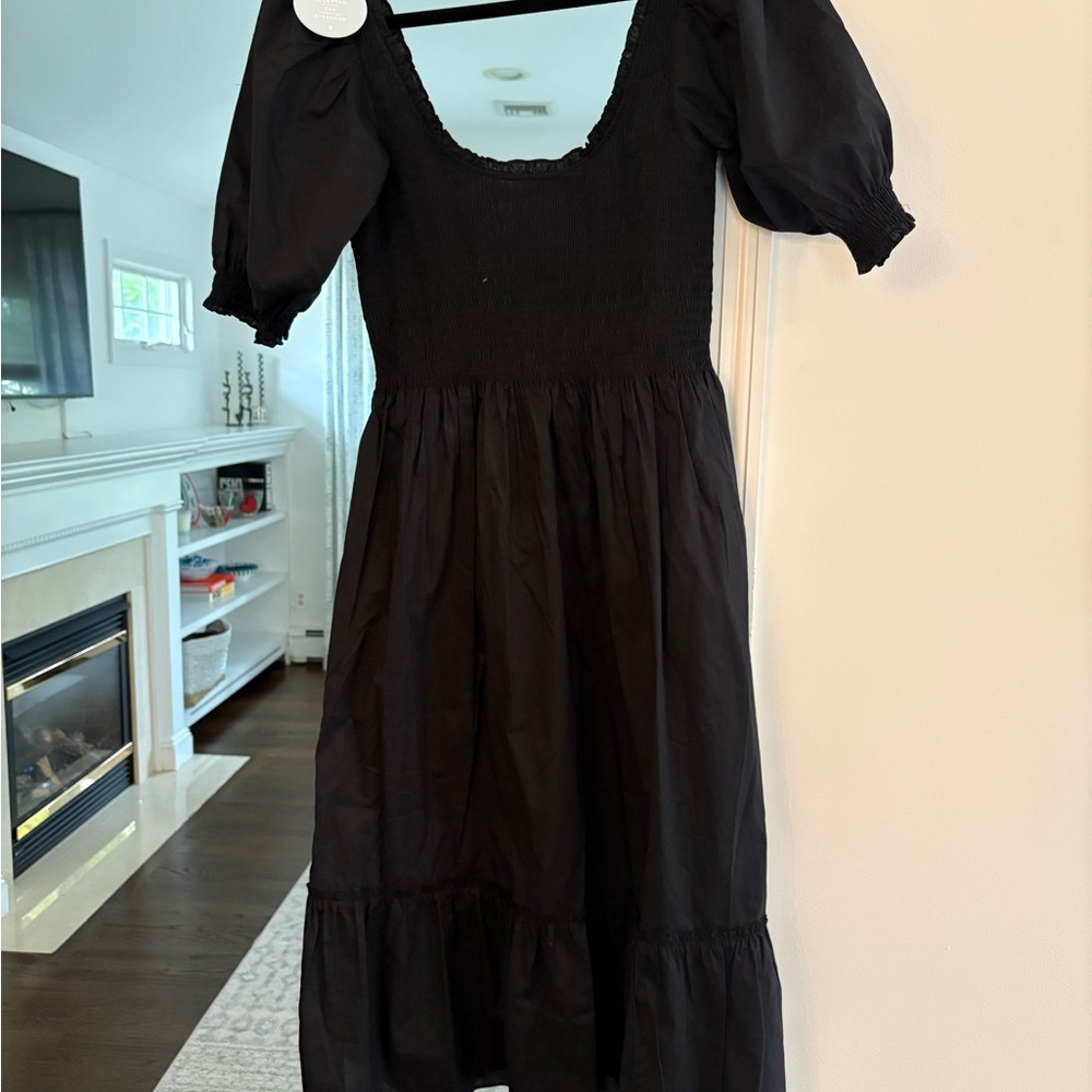 Hill House Black Puff-Sleeve Maxi Dress - Louisa